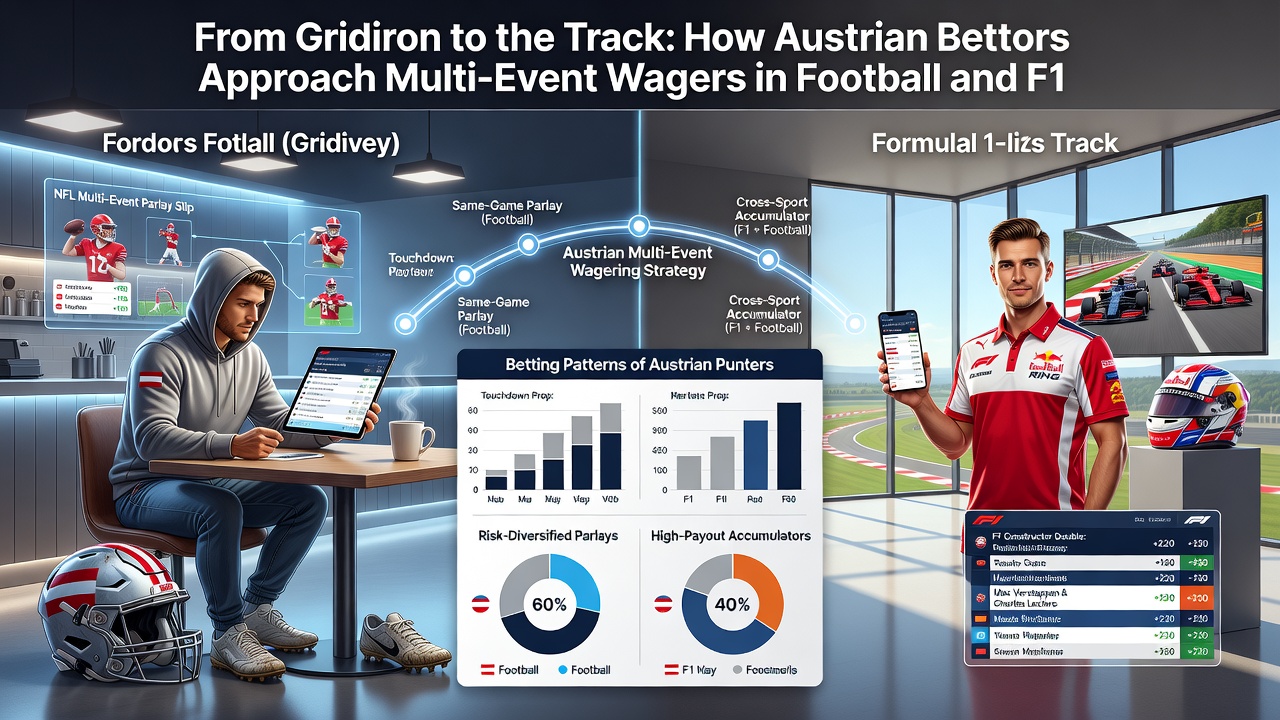 Detailed view of accumulator ticket building process for football and Formula 1 events